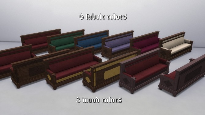 Sims 4 Castle Pew Bench by TheJim07 at Mod The Sims