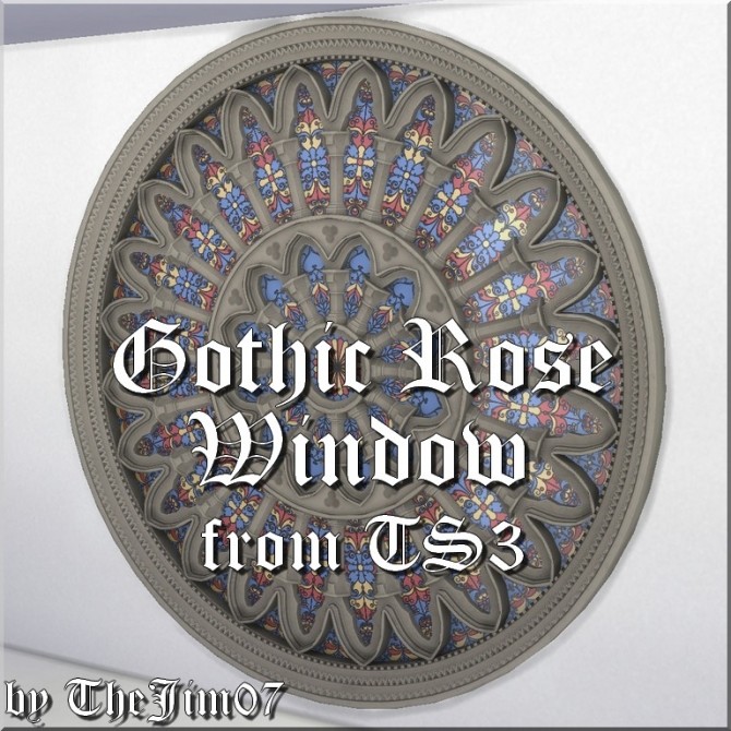 Sims 4 Gothic Rose Window by TheJim07 at Mod The Sims