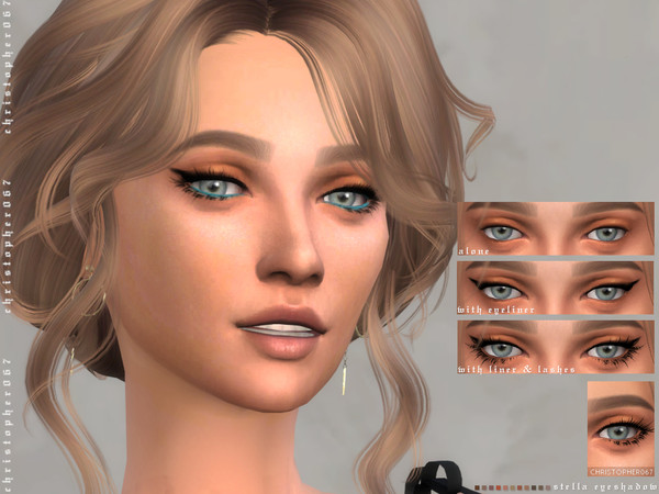 Sims 4 Stella Eyeshadow by Christopher067 at TSR