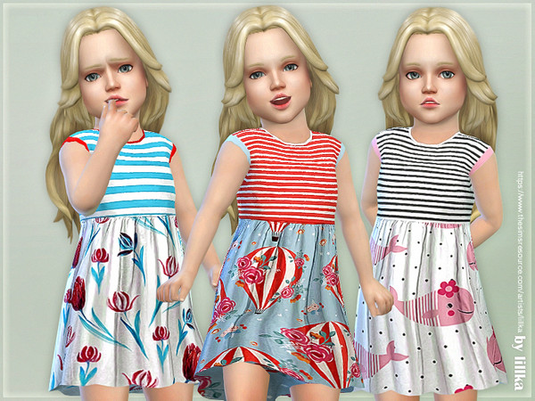 Sims 4 Toddler Dresses Collection P94 by lillka at TSR