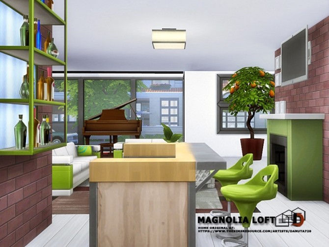 Sims 4 Magnolia Loft by Danuta720 at TSR