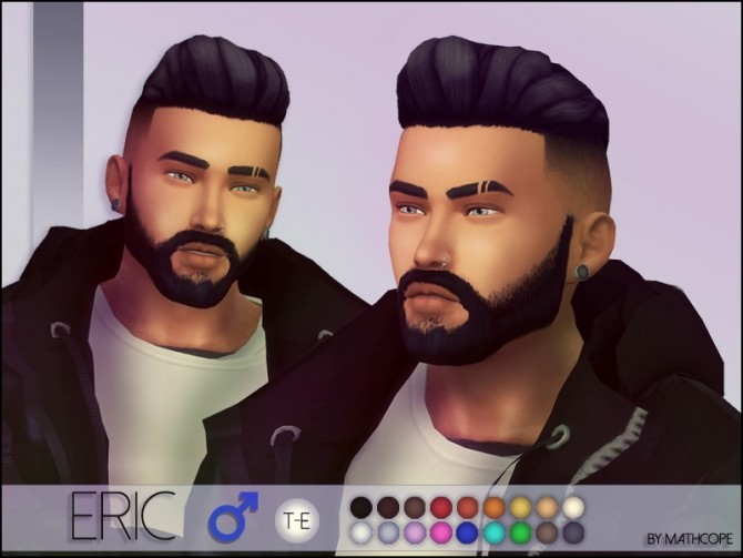 Sims 4 Eric hair by Mathcope at Sims 4 Studio