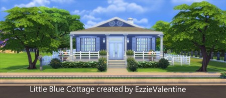 Little Blue Cottage by EzzieValentine at Mod The Sims