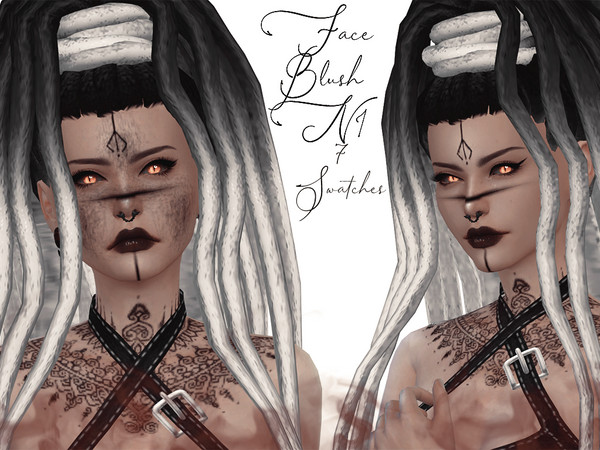 Sims 4 Face Blush N1 by Reevaly at TSR