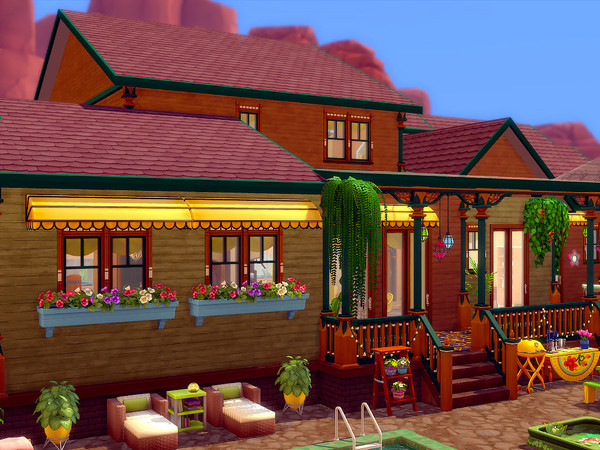 Sims 4 Family Boho house by sharon337 at TSR