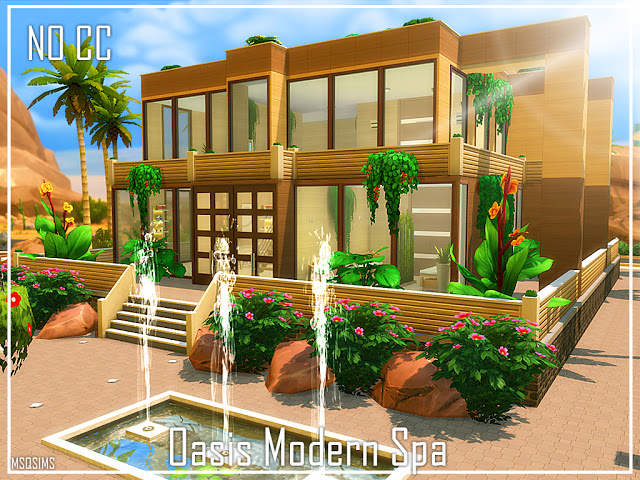Sims 4 Oasis Modern Spa at MSQ Sims