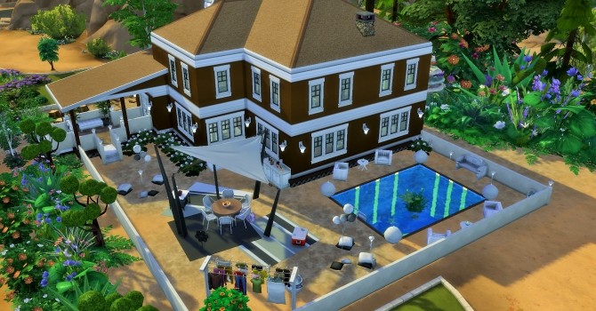 Sims 4 Two story house by heikeg at Mod The Sims