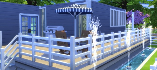 Sims 4 Little Blue Cottage by EzzieValentine at Mod The Sims