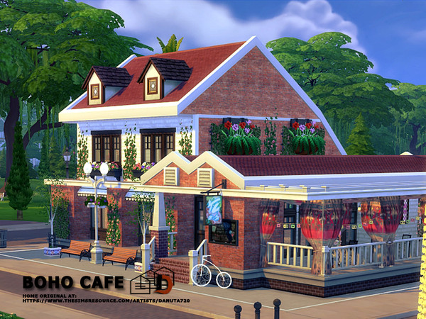 Sims 4 Boho Cafe by Danuta720 at TSR