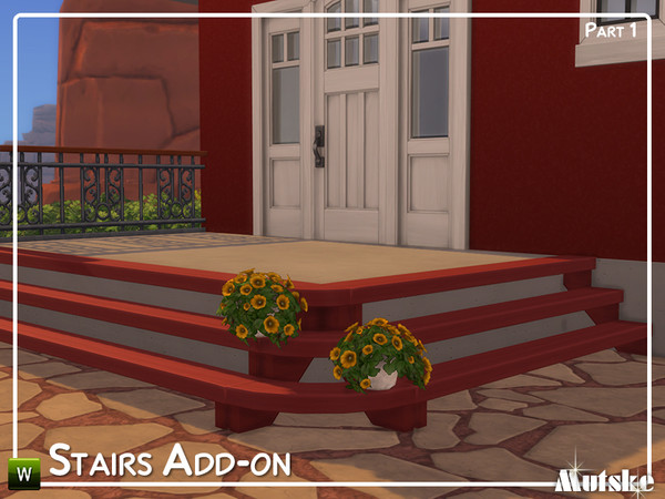 Sims 4 Stairs Add on Part 1 by mutske at TSR