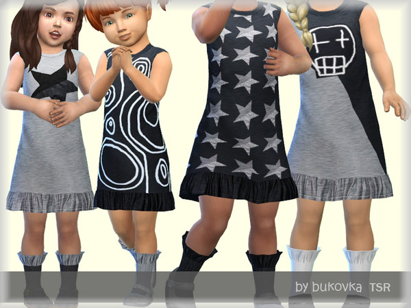 Sims 4 Dress Toddler by bukovka at TSR