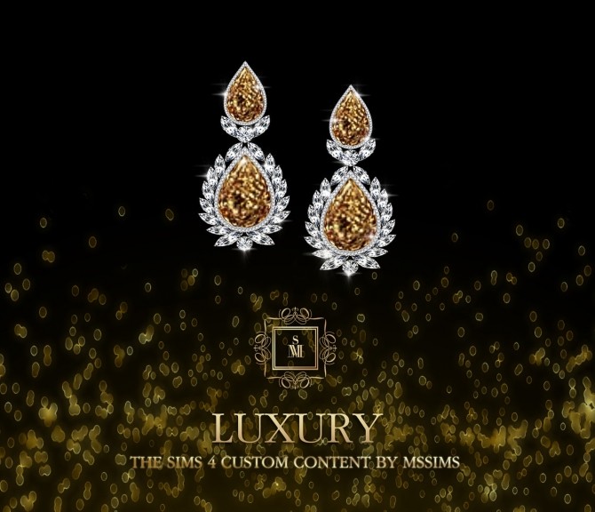 Sims 4 LUXURY EARRINGS (P) at MSSIMS