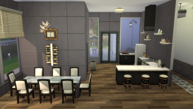 Sims 4 B & W house by mairon at TSR