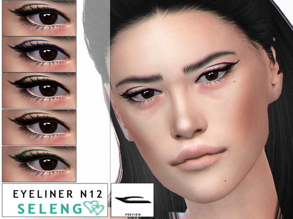 Sims 4 Eyeliner N12 by Seleng at TSR