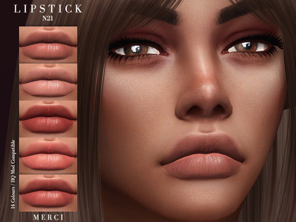Sims 4 Lipstick N21 by Merci at TSR