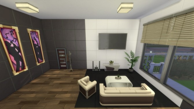 Sims 4 B & W house by mairon at TSR