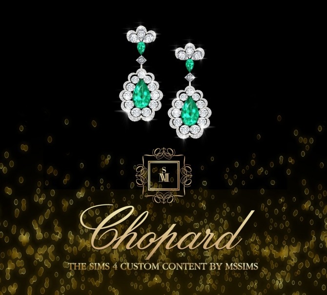Sims 4 CHOPARD EARRINGS (P) at MSSIMS