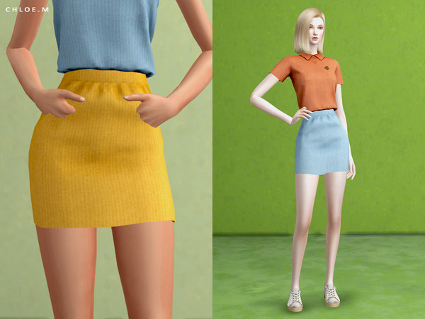 Sims 4 Short skirt by ChloeMMM at TSR