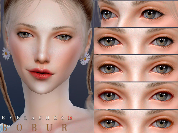 Sims 4 Eyelashes 16 by Bobur3 at TSR