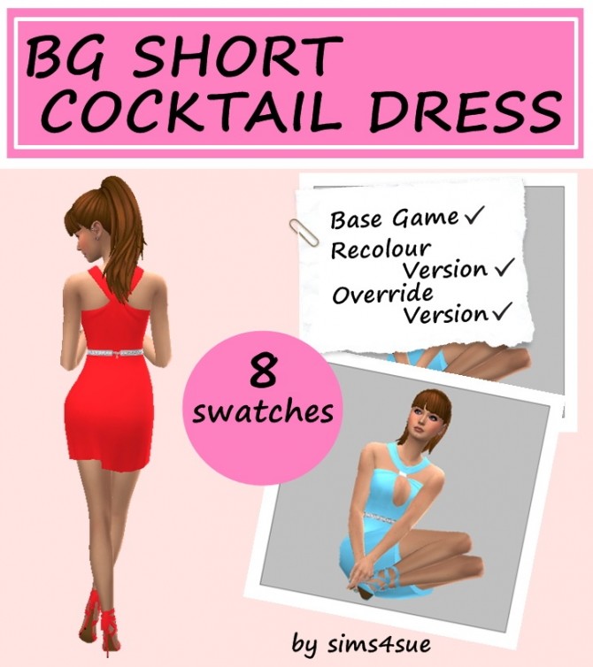 Sims 4 COCKTAIL DRESS at Sims4Sue
