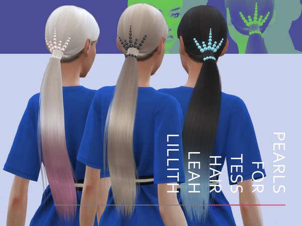 Sims 4 Tess Hair by Leah Lillith at TSR