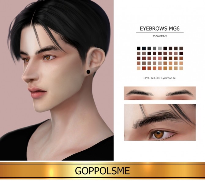 Sims 4 GPME GOLD M Eyebrows G6 (P) at GOPPOLS Me