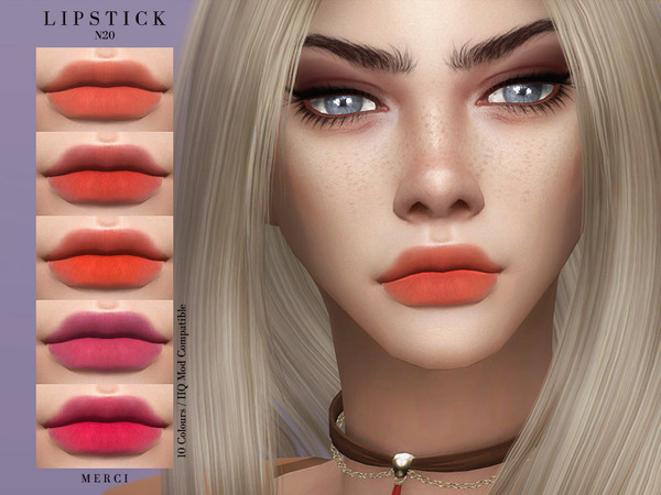 Sims 4 Lipstick N20 by Merci at TSR