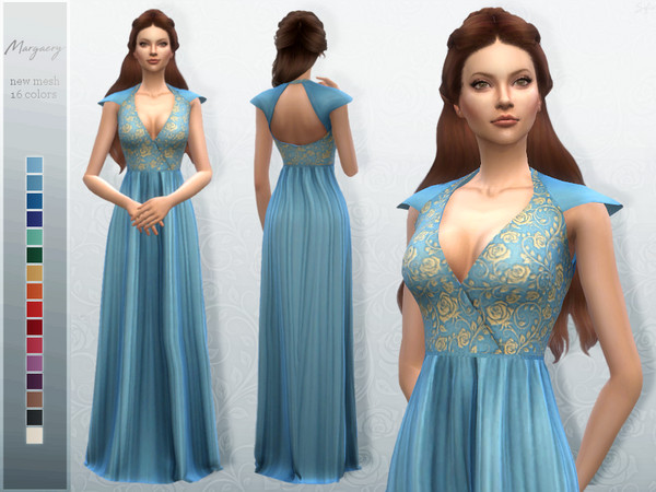 Sims 4 Margaery Dress by Sifix at TSR