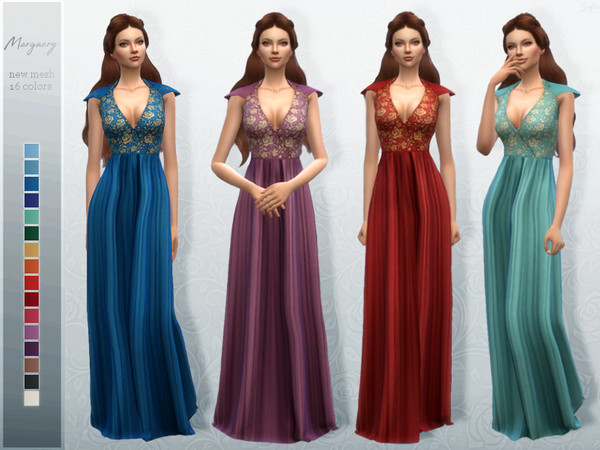 Sims 4 Margaery Dress by Sifix at TSR