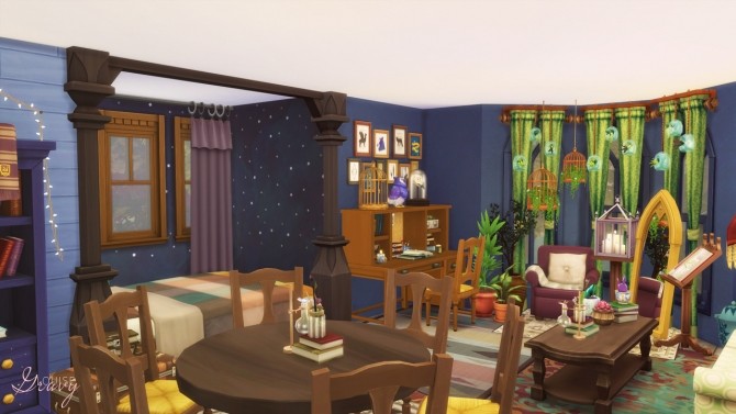 Sims 4 A Witch’s Tiny House Using the Pufferhead Stuff at GravySims