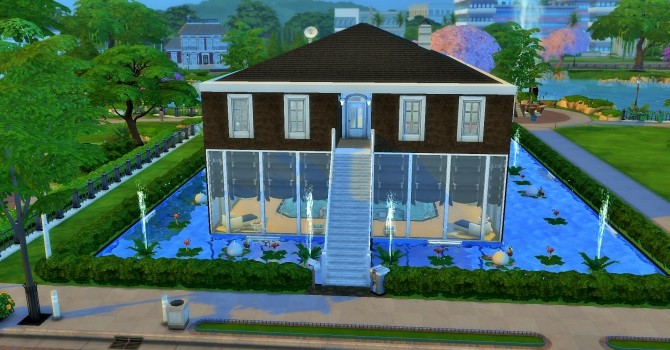 Sims 4 House with Inside Pool by heikeg at Mod The Sims