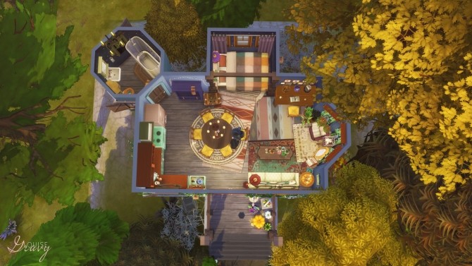 Sims 4 A Witch’s Tiny House Using the Pufferhead Stuff at GravySims