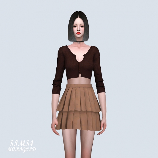 2 Pleats Mini Skirt 2 at Marigold » Sims 4 Updates