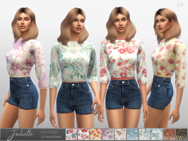 Sims 4 Juliette Sweater by Sifix at TSR