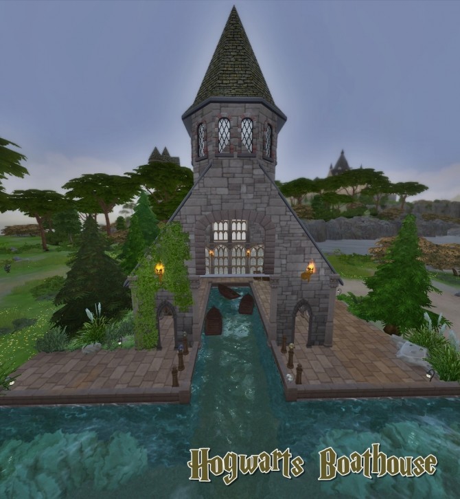 Sims 4 Hogwarts Boathouse by JH by huso1995 at Mod The Sims