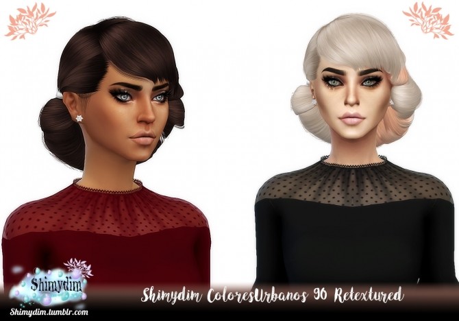 Sims 4 ColoresUrbanos 87, 88, 89, 90, 91 Hair Retexture + TwoTone Naturals + Unnaturals at Shimydim Sims