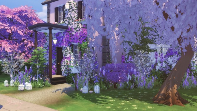 Sims 4 Overgrown Pink House at GravySims