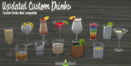 Updated custom drinks at Around the Sims 4