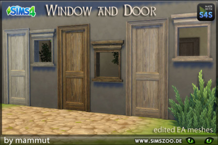 Wind door old wood 1 by mammut at Blacky’s Sims Zoo