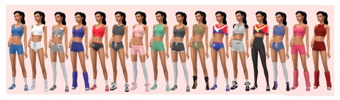 Sims 4 SHORT SPORTS OUTFIT at Sims4Sue