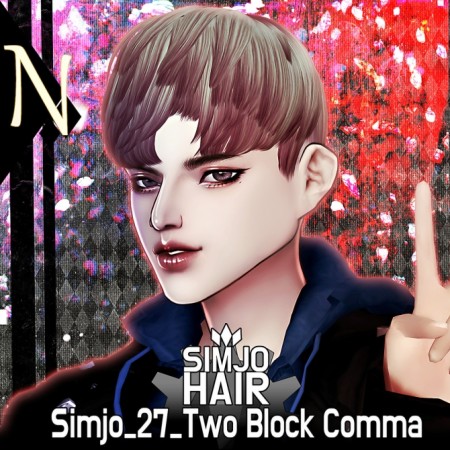 Simjo 27 Two Block Comma hair at Kim Simjo