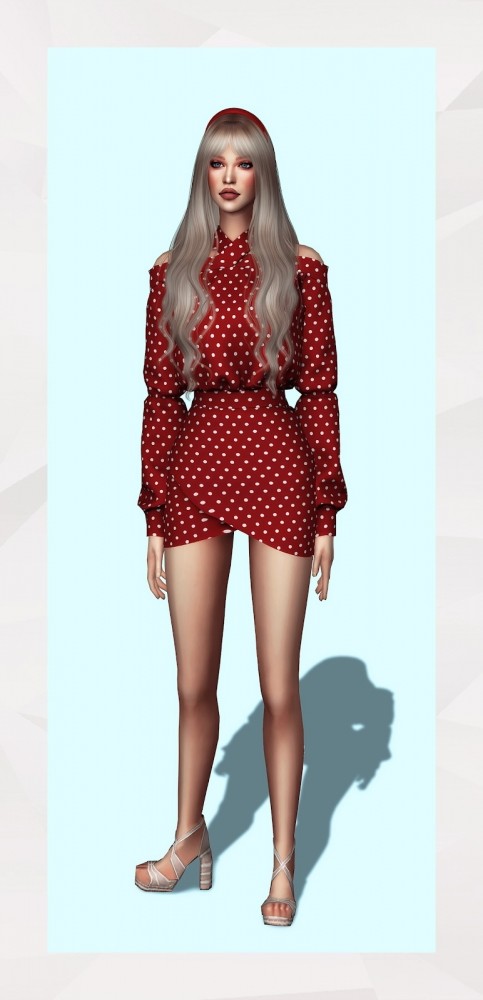 Sims 4 X Neckline Dress at Gorilla