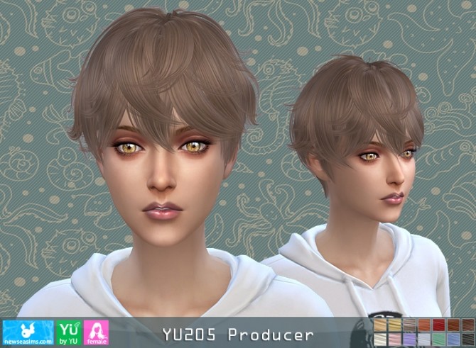 Sims 4 YU205 Producer hair F (P) at Newsea Sims 4