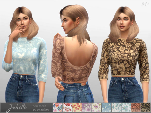 Sims 4 Juliette Sweater by Sifix at TSR
