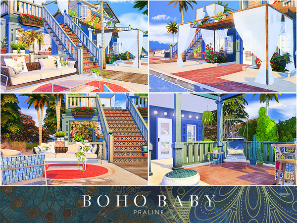 Sims 4 Boho Baby house by Pralinesims at TSR