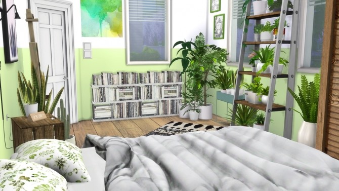Sims 4 GREEN BEDROOM at MODELSIMS4