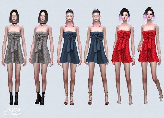 Sims 4 Twist Mini Dress (P) at Marigold