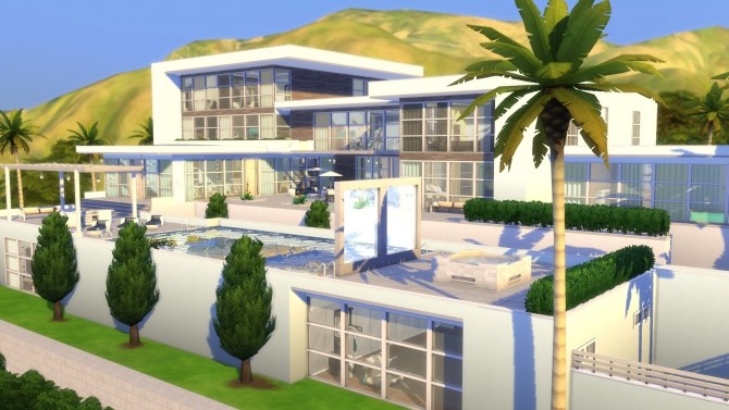 Sims 4 Modern Celebrity Mansion by RayanStar at Mod The Sims