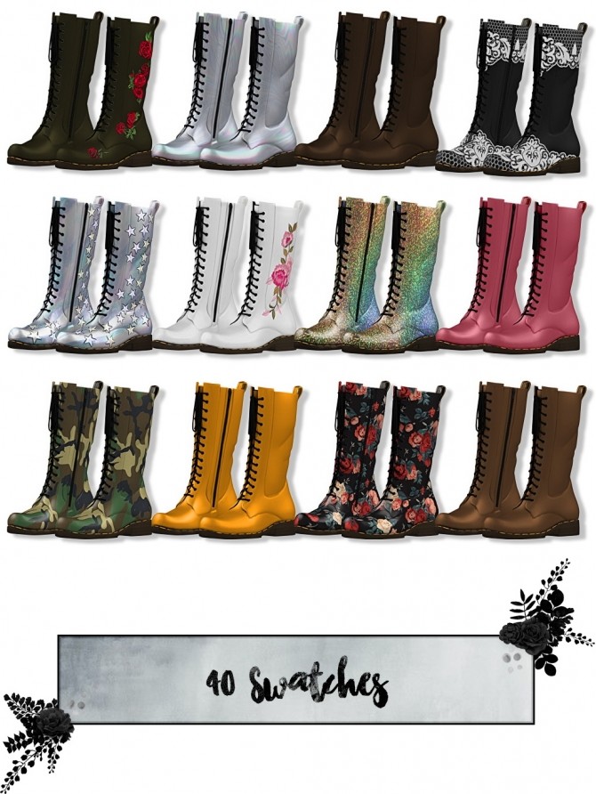 Sims 4 Raven Boots for AM/KIDS/TODDLERS (P) at Lumy Sims
