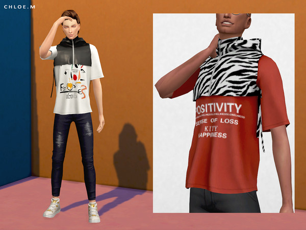 Sims 4 T shirt Male by ChloeMMM at TSR